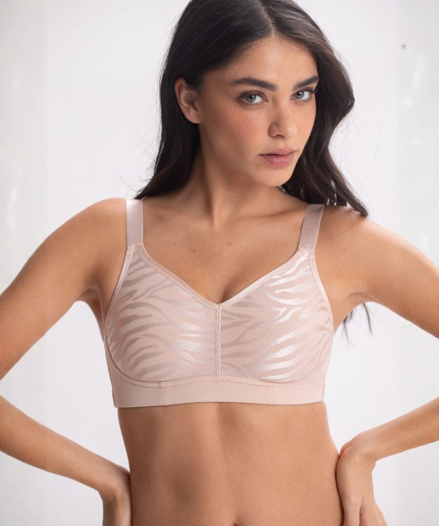 חזייה ללא ברזלים עם דוגמת זברה