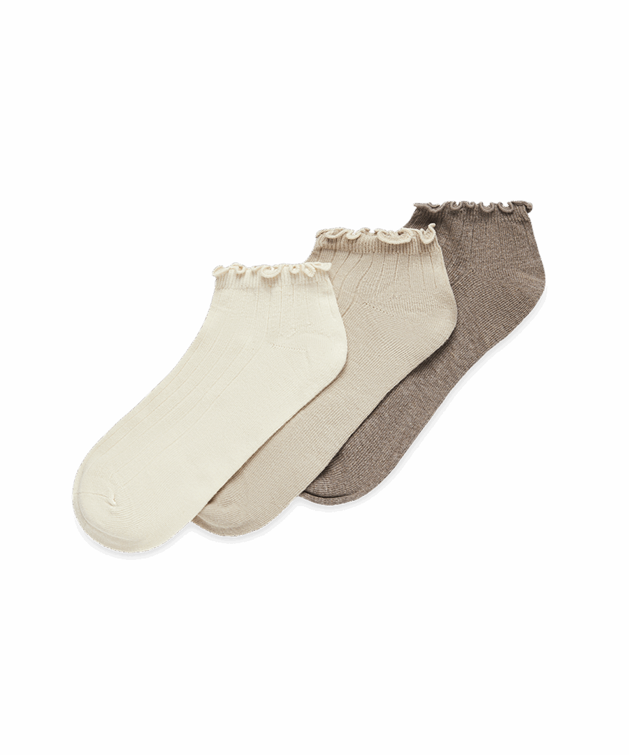 מארז 3 זוגות קרסוליות חלקות