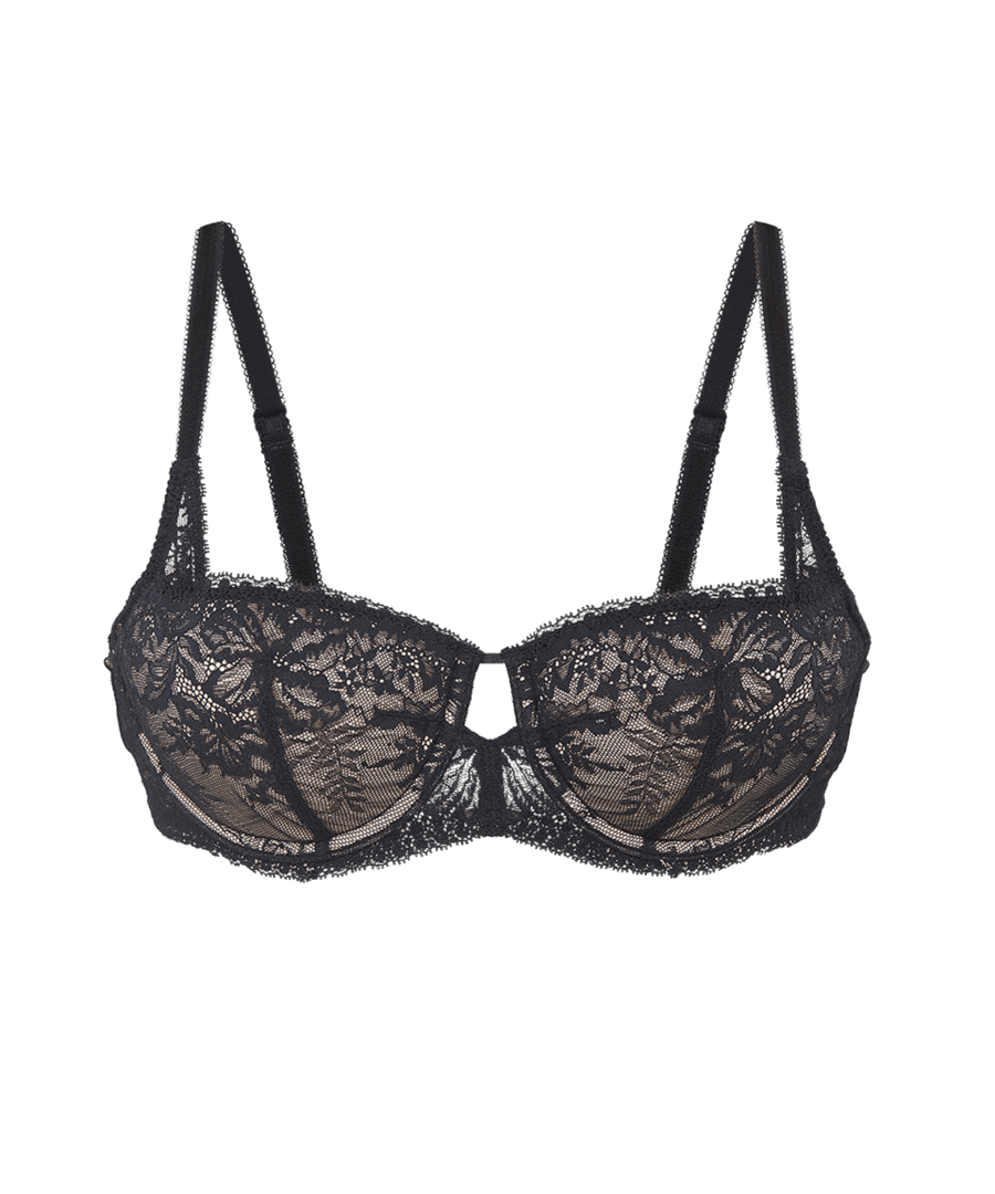 חזייה מרופדת עם ברזלים ותחרה דקה