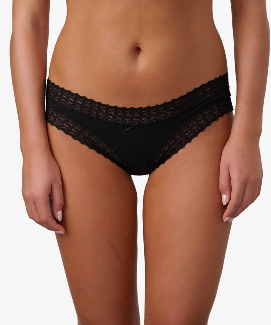 תחתוני צ'יקי כותנה עם תחרה