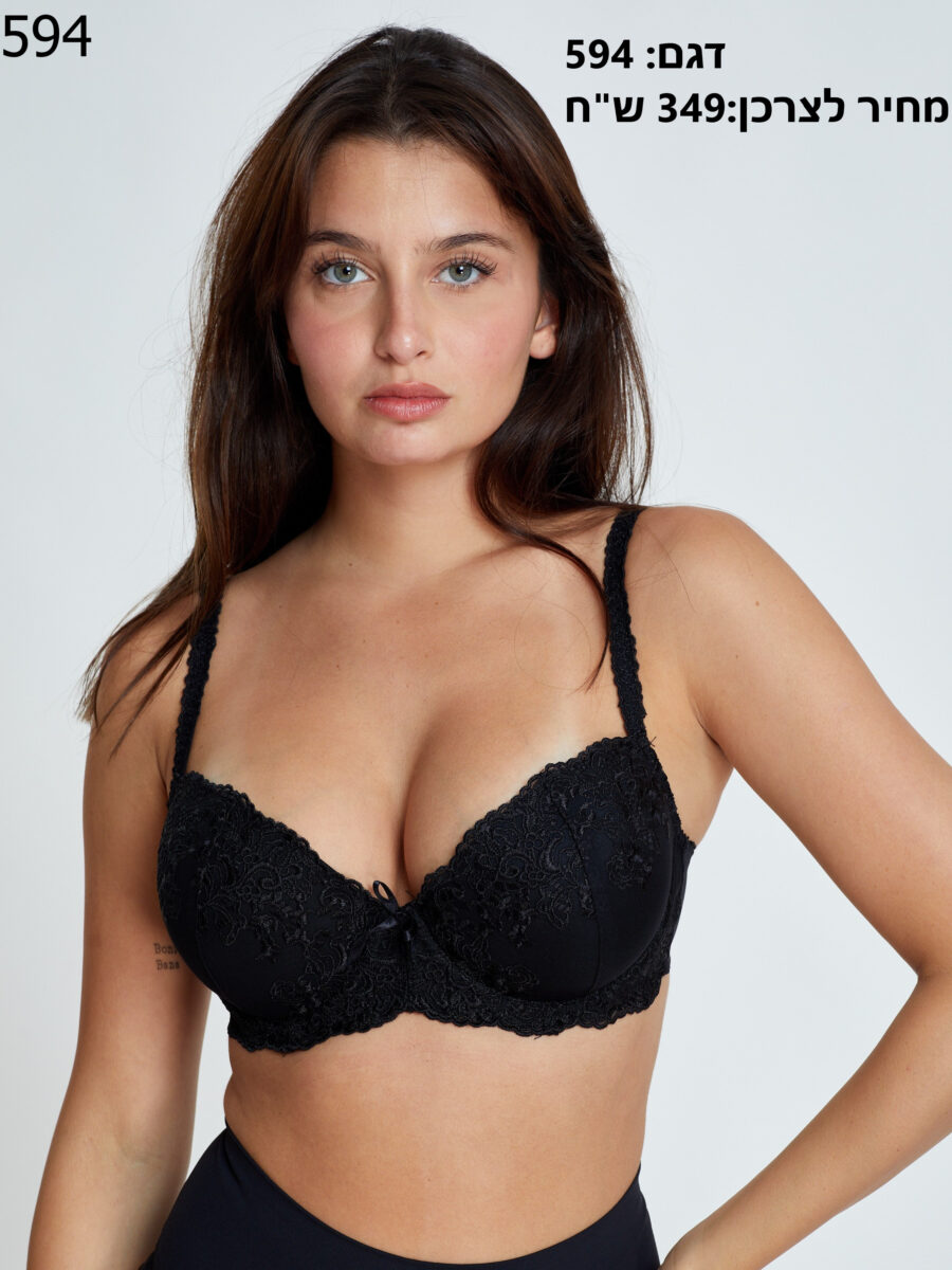 חזיית תחרה מרופדת עם ברזלים