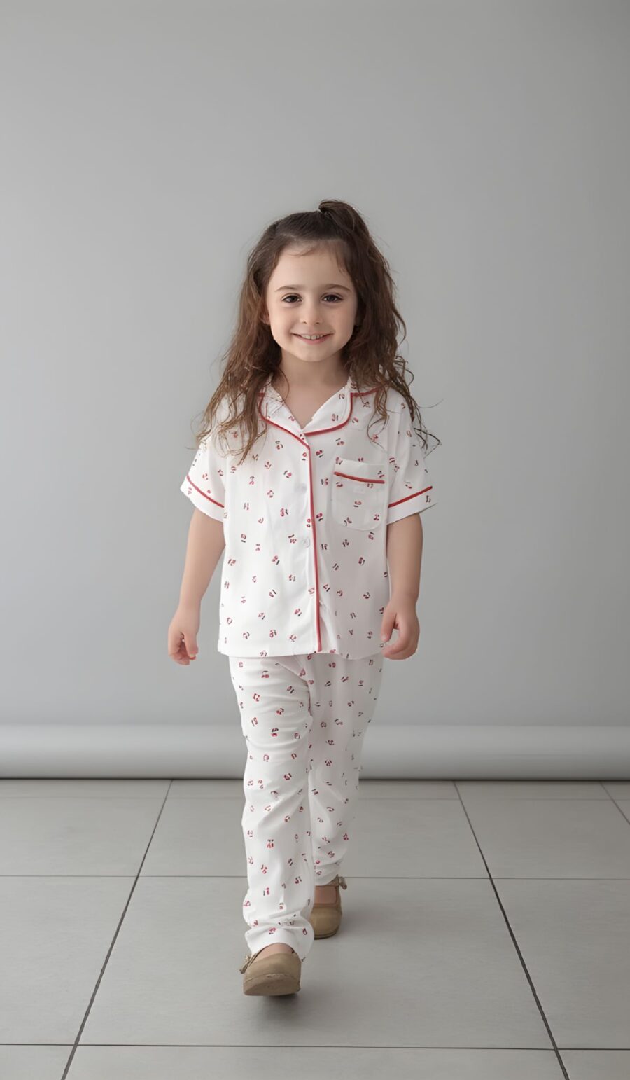 סט דובדבן מכופתר ילדות MINIME