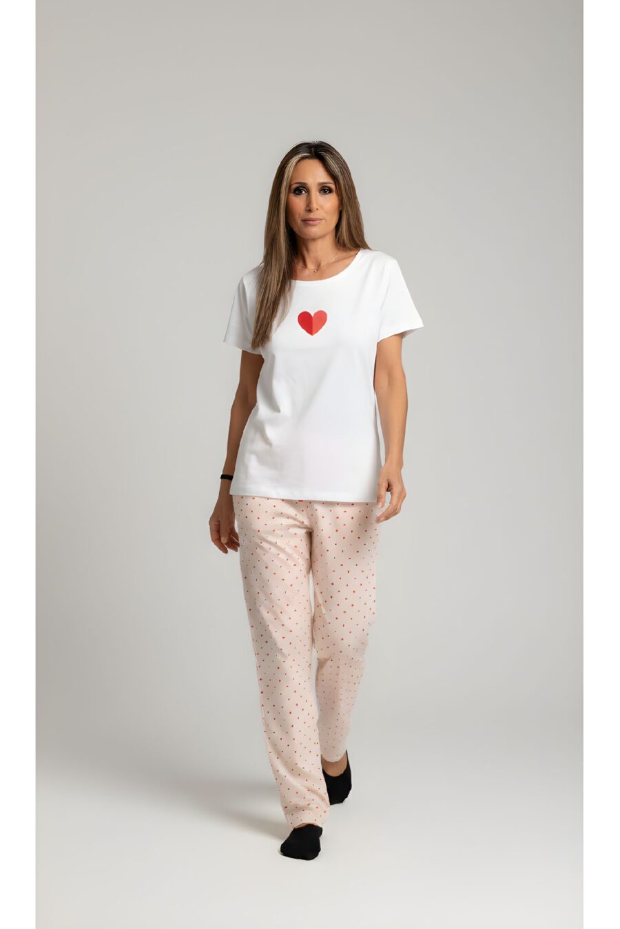 פיג'מת לבבות לנשים